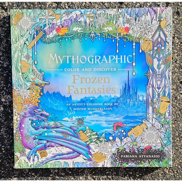 Mythographic Color & Discover Frozen Fantasies Winter Wonderlands COLORING BOOK - Picture 1 of 7